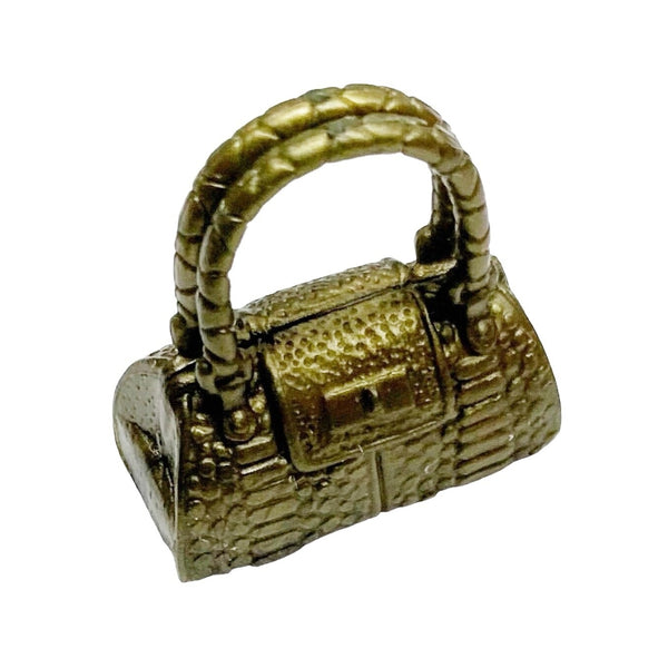 Barbie & Friends Doll Size Small Bronze Crocodile Skin Style Bag Purse