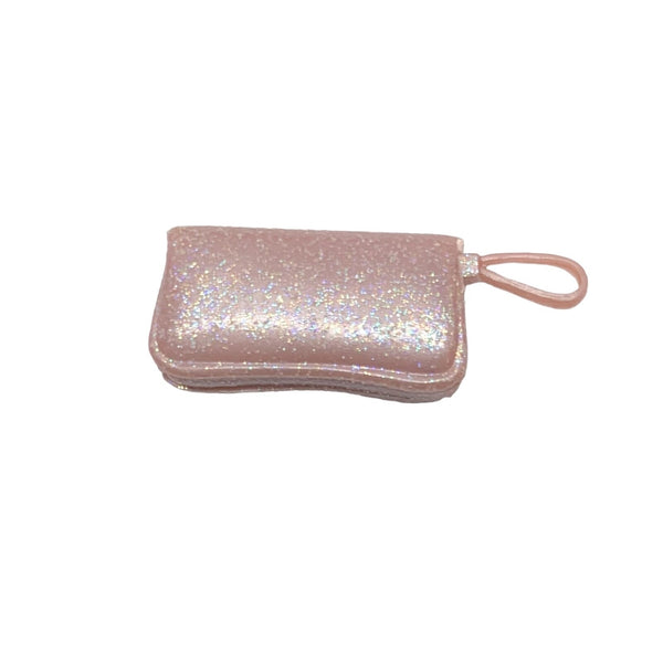 Mattel My Scene Barbie Doll Size Replacement Small Pink Glitter Purse Bag Part