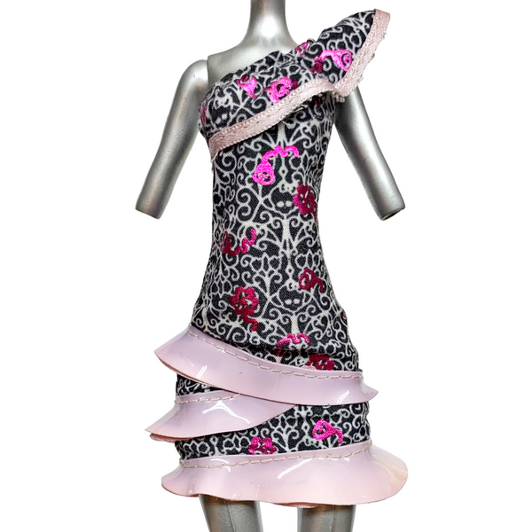 Monster High Rochelle Goyle Ghouls Night Out Doll Outfit Replacement Pink & Black Dress