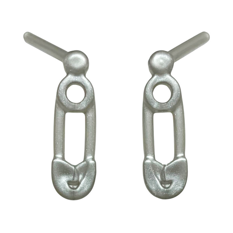 Replacement Silver Safety Pin Shaped Earrings Fits Monster High 17" Frightfully Tall Doll