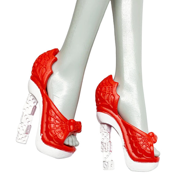 Monster High Fashion Pack Outfit Operetta Doll Replacement Red & White Shoes