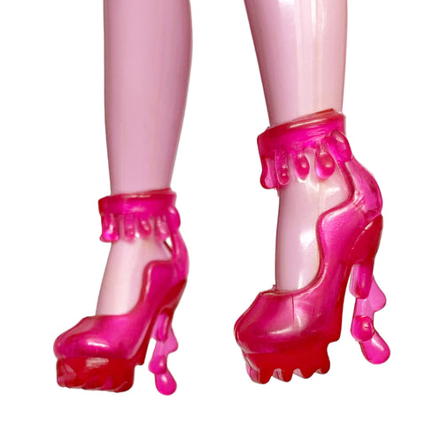Clear Pink Gooey Blob Candy Style Doll Shoes Fits Novi Stars Dolls