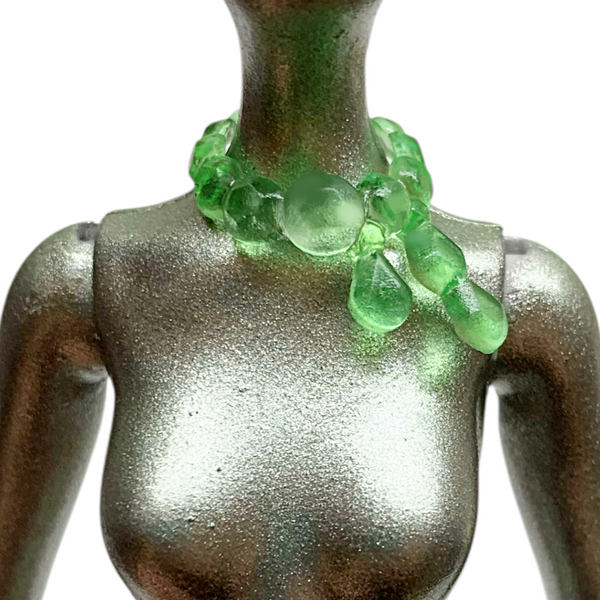 Green Gem Style Necklace Part Compatible With Monster High Snow Bite Doll
