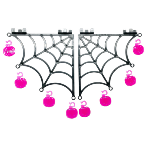 Monster High Doll School Playset Replacement Webs With Pumpkin Lantern Parts