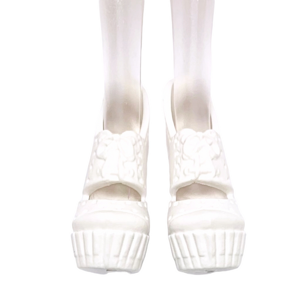 Monster High Dance Class Operetta Doll Replacement Solid White Shoes