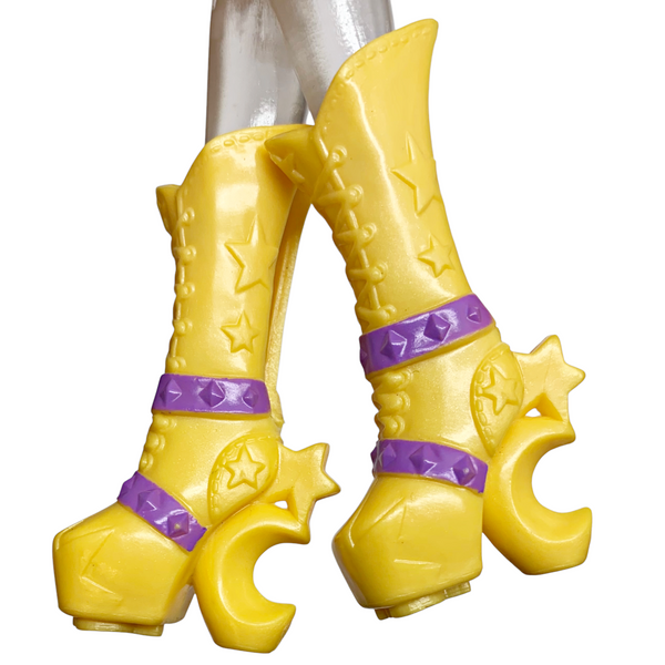 Equestria Girls Trixie Lulamoon Rainbow Rocks Doll Replacement Shoes Yellow & Purple Boots