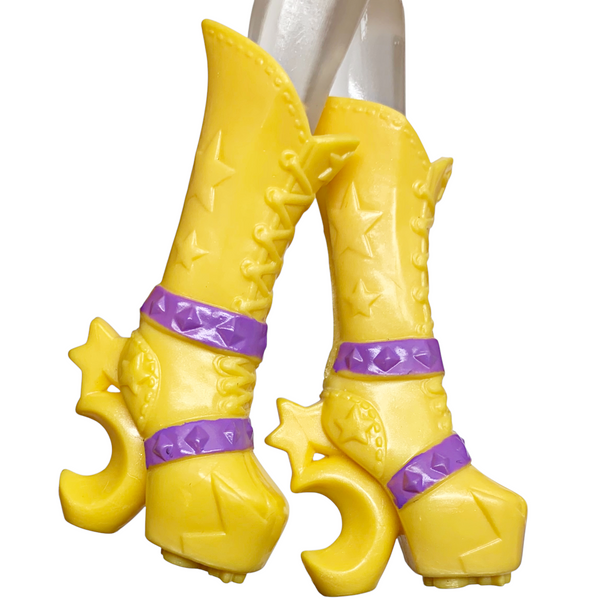 Equestria Girls Trixie Lulamoon Rainbow Rocks Doll Replacement Shoes Yellow & Purple Boots