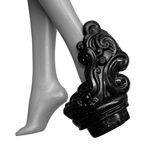 Monster High Freak Du Chic Twyla Boogeyman Doll Replacement Black Shoes