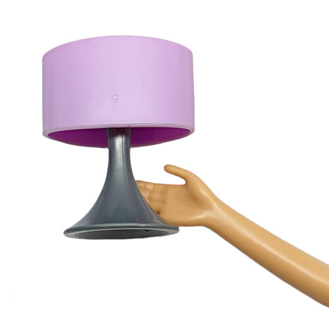 Mattel Barbie Doll Size 2008 Dreamhouse Purple & Silver Lamp Diorama Light Part