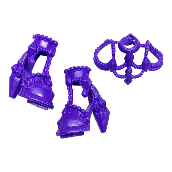 Equestria Girls Rarity Rainbow Rocks Doll Replacement Purple Shoes & Necklace Set