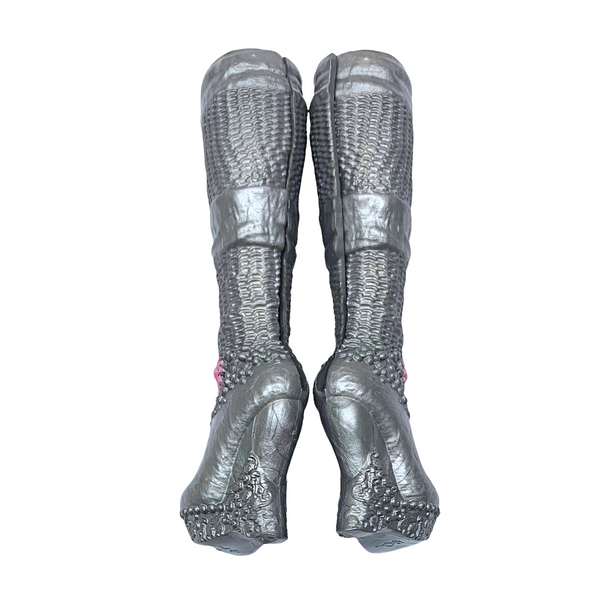 Ever After High Dragon Games Darling Charming Doll Replacement Tall Silver Boots