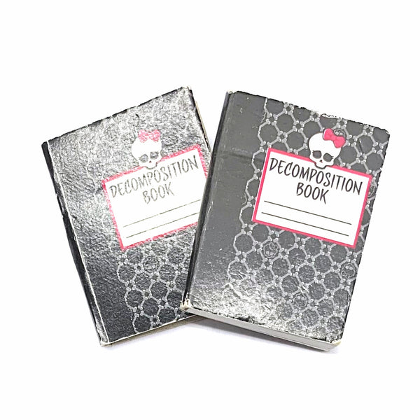 Monster High Doll Size Decomposition Notebooks Set Of 2x Black Books