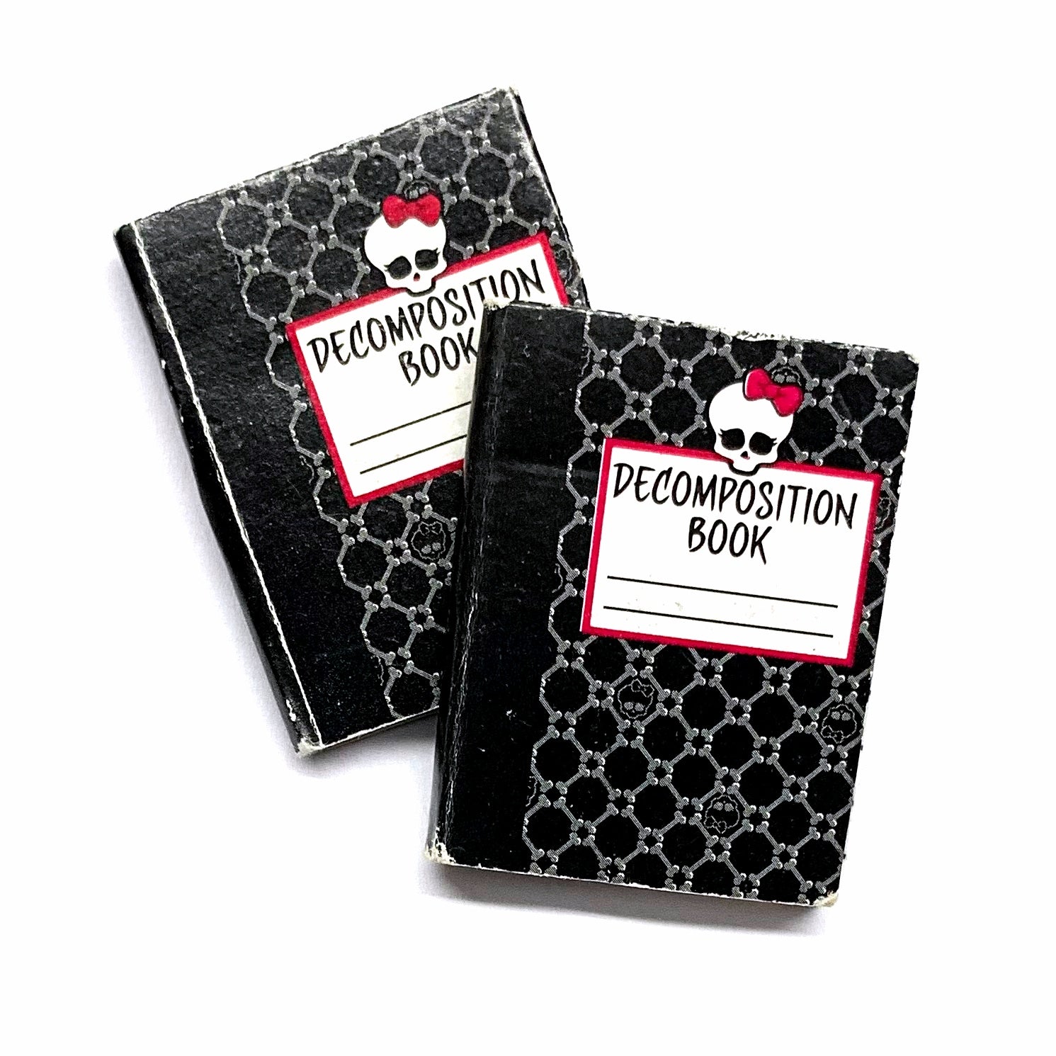 Monster High Doll Size Decomposition Notebooks Set Of 2x Black Books