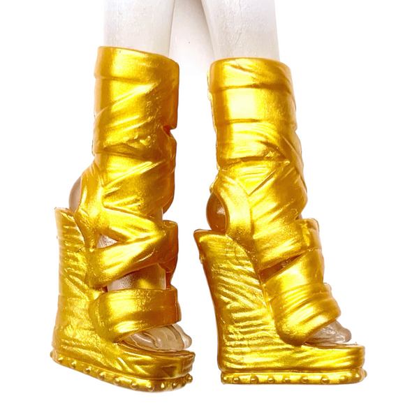 Monster High Original Ghouls Cleo De Nile Doll Replacement Gold Shoes