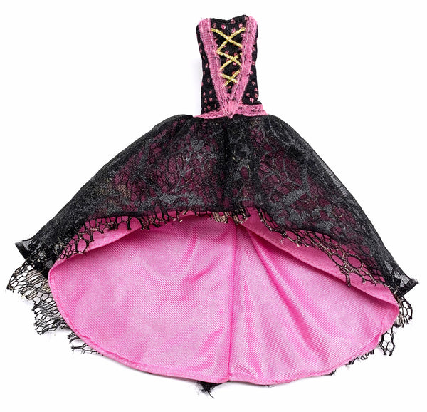 Monster High 13 Wishes Draculaura Doll Outfit Replacement Black Gown Dress