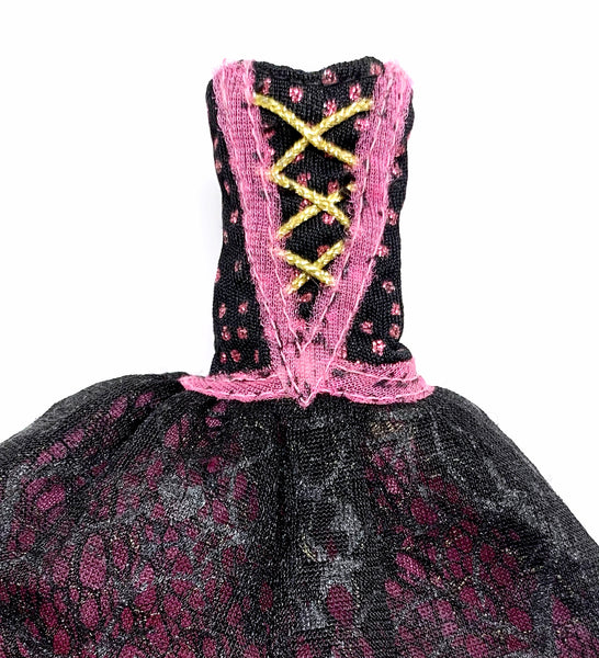 Monster High 13 Wishes Draculaura Doll Outfit Replacement Black Gown Dress