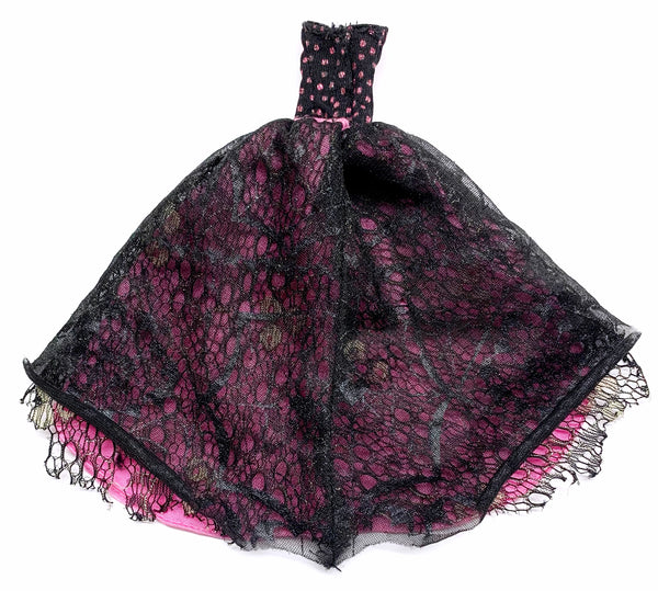 Monster High 13 Wishes Draculaura Doll Outfit Replacement Black Gown Dress