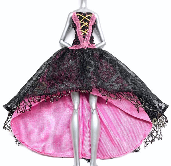 Monster High 13 Wishes Draculaura Doll Outfit Replacement Black Gown Dress