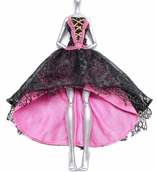 Monster High 13 Wishes Draculaura Doll Outfit Replacement Black Gown Dress