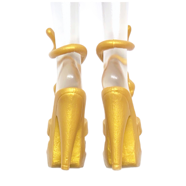 Monster High Scaris Cleo De Nile Doll Replacement Gold Cat Heels Shoes