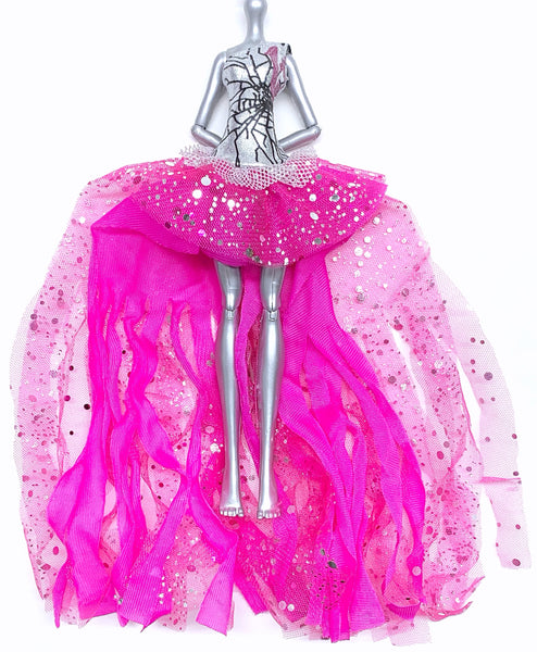 Monster High Friday 13th Catty Noir Doll Replacement Pink & Silver Dress