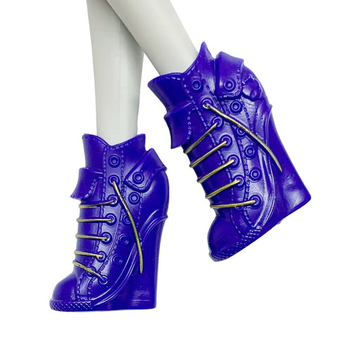 Monster High Coffin Bean Clawdeen Wolf Doll Replacement Dark Purple Shoes
