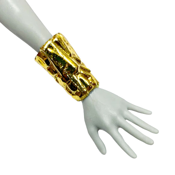 Monster High 13 Wishes Abbey Bominable Doll Replacement Gold Cuff Bracelet