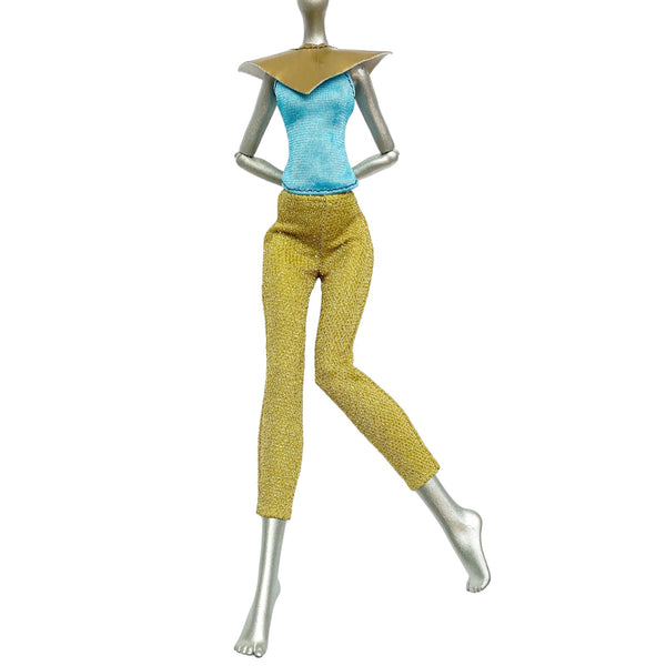 Monster High I Heart Fashion Djinni Whisp Doll Blue & Gold Shirt & Pants Outfit