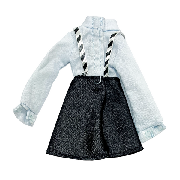 Bratz Doll Fashion Pack Outfit Replacement Black & Blue Suspender Skirt Style Dress