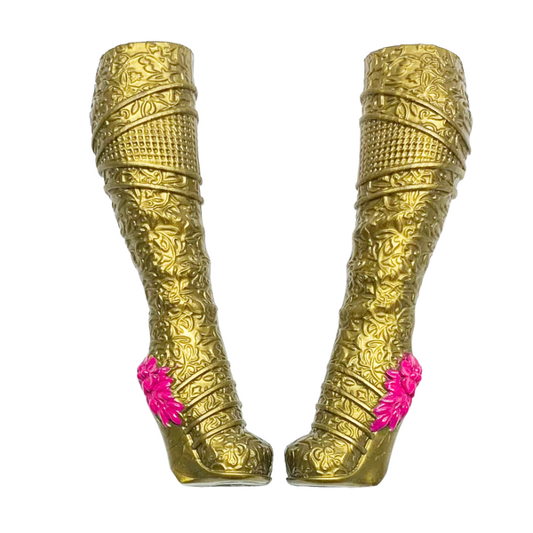 Ever After High Holly O'Hair Dragon Games Doll Replacement Shoes Tall Bronze Boots