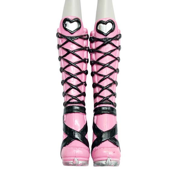 Monster High 1st Wave Original Draculaura Doll Replacement Shoes Tall Pink Boots