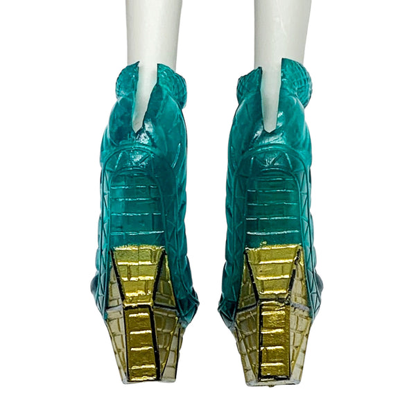 Monster High Ghouls Rule Cleo De Nile Doll Replacement Teal & Gold Shoes