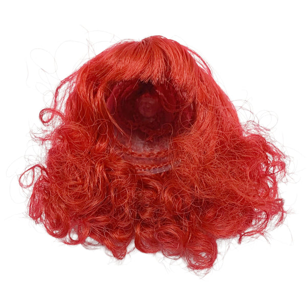 Synthetic Red Curly Doll Size Wig With Bangs Fits Monster High Create A Monster Dolls