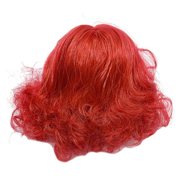 Synthetic Red Curly Doll Size Wig With Bangs Fits Monster High Create A Monster Dolls