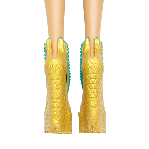 Monster High Scaris Cleo De Nile Doll Replacement Gold & Teal Shoes