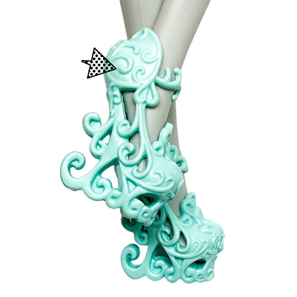 Monster High Ghoul Chat Rochelle Goyle Doll Replacement Mint Green Shoes