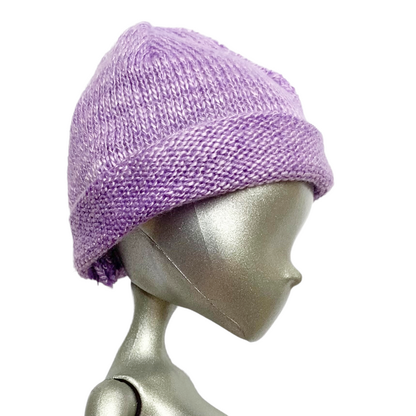 Purple Thin Knit Beanie Cap Hat Fits Standard Size Monster High Dolls