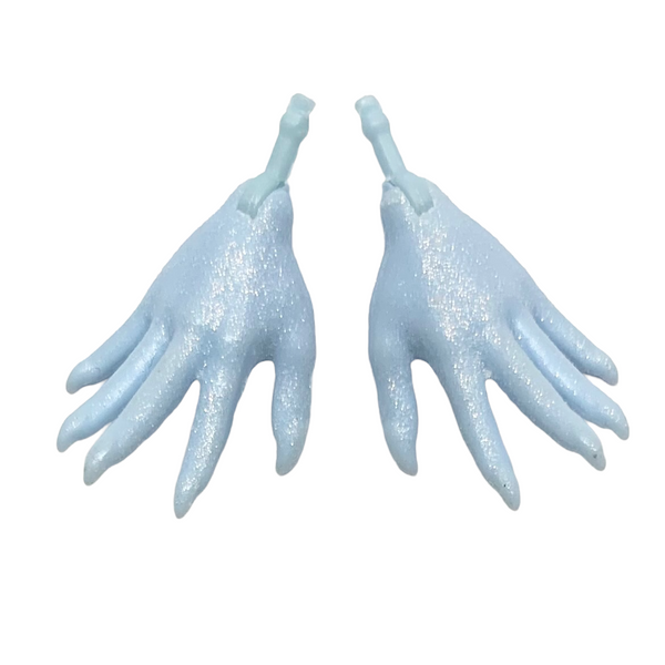 Monster High Abbey Bominable Doll Arm Parts Replacement Blue Glitter Pair Of Hands