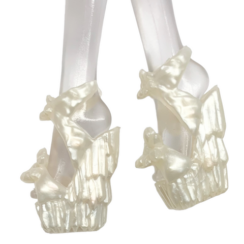 Monster High Scaris City Of Frights Abbey Bominable Doll Replacement Pearl White Shoes