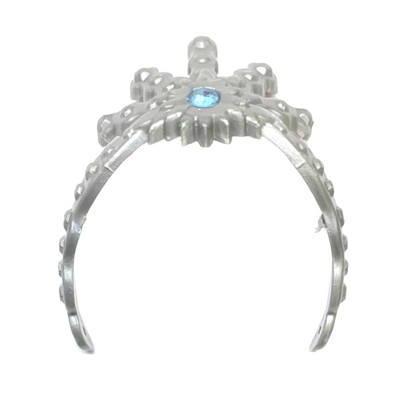 Mattel Barbie Doll Size Replacement Silver Winter Snowflake Style Blue Gem Crown Headpiece