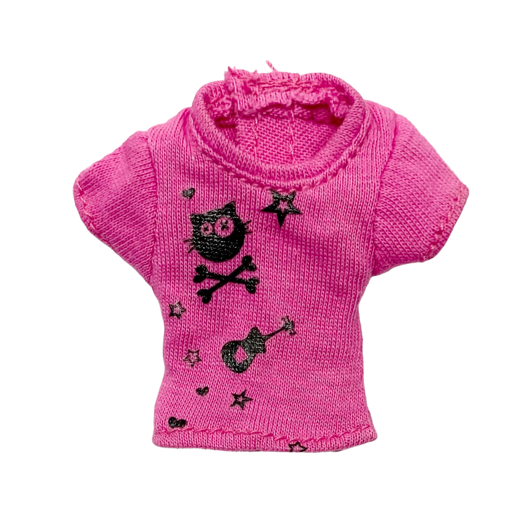MGA Bratz Doll Replacement Pink & Black Cat Decal Tee Shirt Top