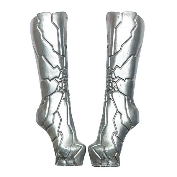 Monster High Friday 13th / 13 Wishes Catty Noir Doll Replacement Shoes Tall Silver Metallic Boots