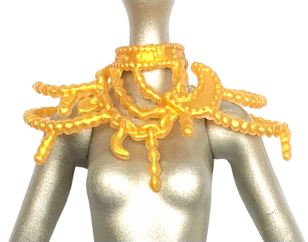 Monster High Frights Camera Action Clawdeen Doll Replacement Gold Necklace