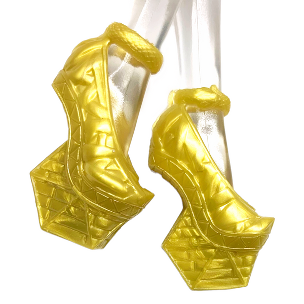 Monster High I Heart Love Fashion Cleo De Nile Doll Replacement Gold Shoes