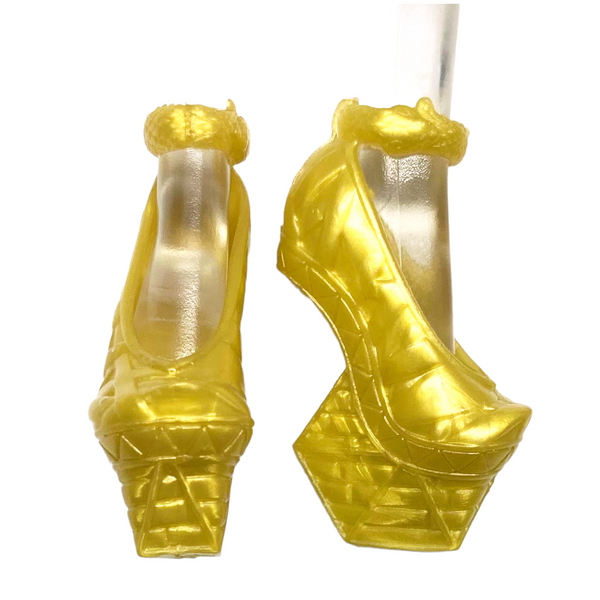 Monster High I Heart Love Fashion Cleo De Nile Doll Replacement Gold Shoes