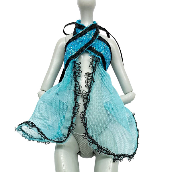 Monster High 1st Wave Original Cleo De Nile Doll Replacement Sheer Teal Top Shirt