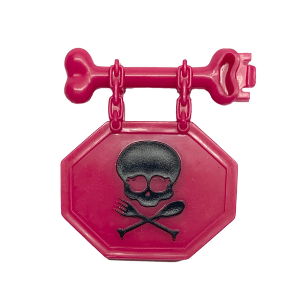 Monster High Draculaura Die-Ner Playset Replacement Pink Sign Part