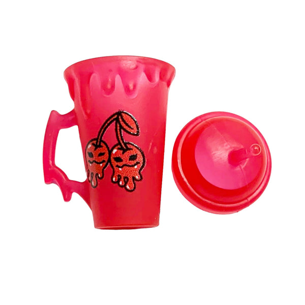 Monster High G3 Draculaura Doll Replacement Red Cherry Drink Cup With Top