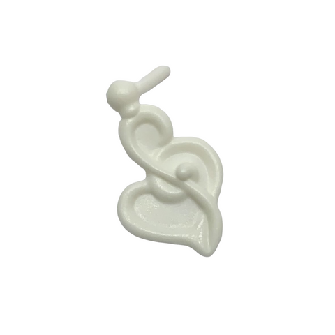 Monster High Scaritage Operetta Doll Replacement White Heart Earring Part