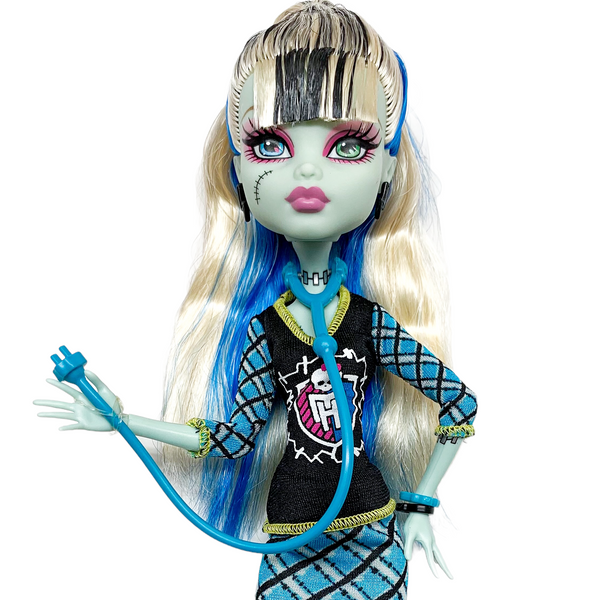 Monster High Frankie Stein Vanity Playset Replacement Blue Neck Bolts Charger Part